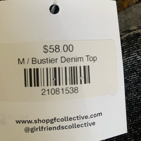 Bluivy NWT’S Black washed Denim Tank Top SZ: US M - Picture 7 of 7